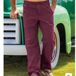 Crazy Shirts Pants Men L Wine Joggers Pomegranate Dyed Drawstring Elastic Waist